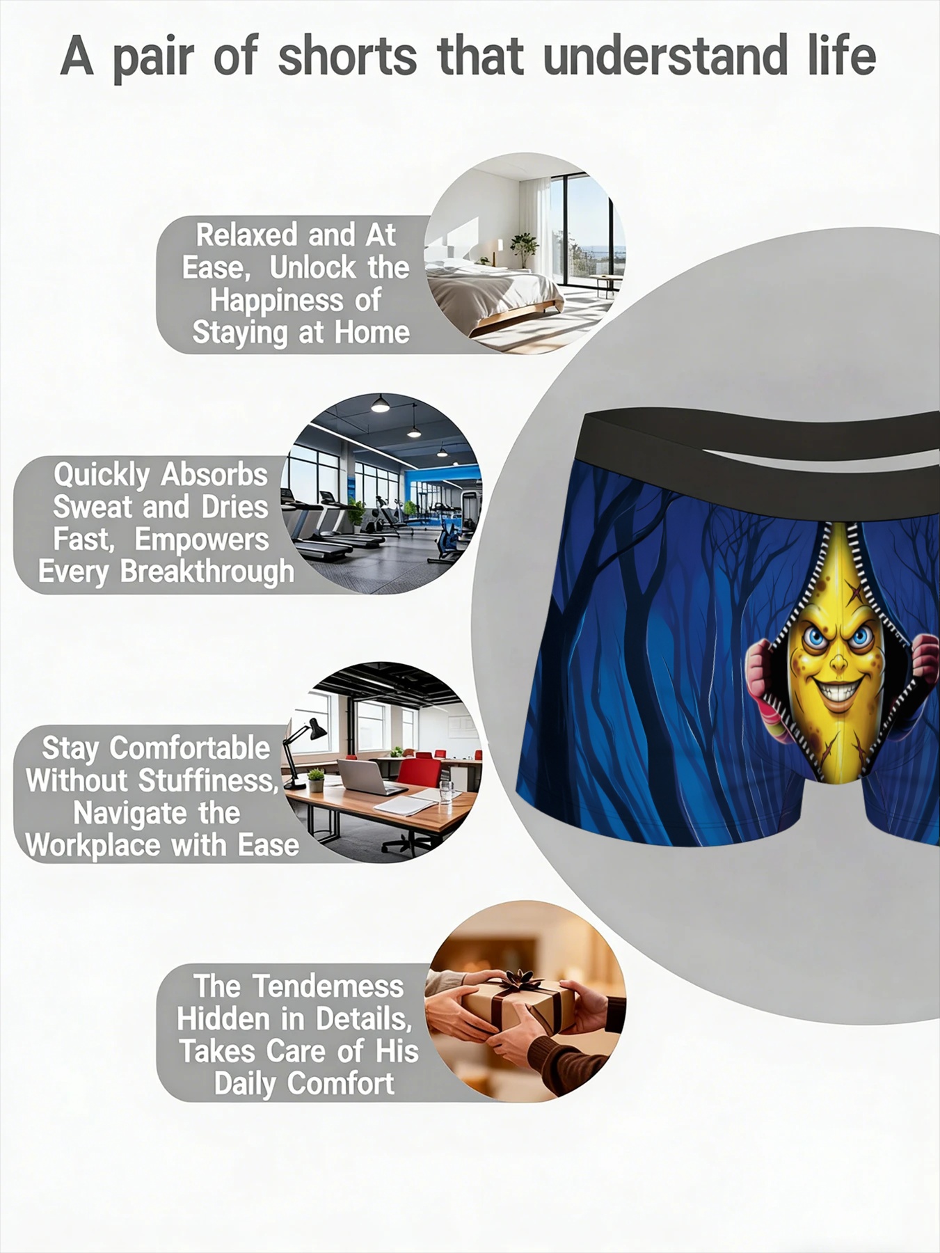 1pcTrendy Printed Men's Boxers Wholesale - Image 9