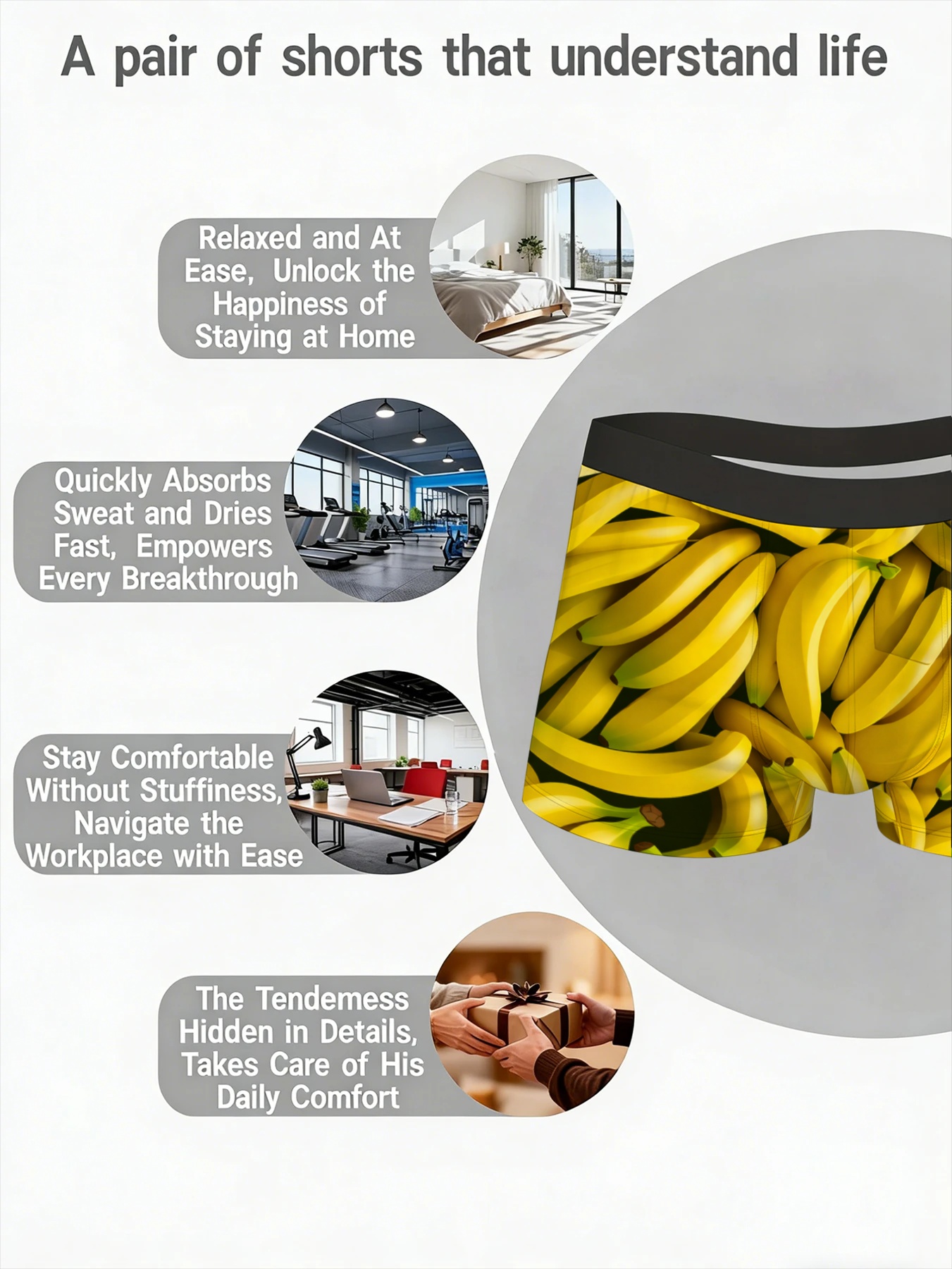 1pcTrendy Printed Men's Boxers Wholesale - Image 4